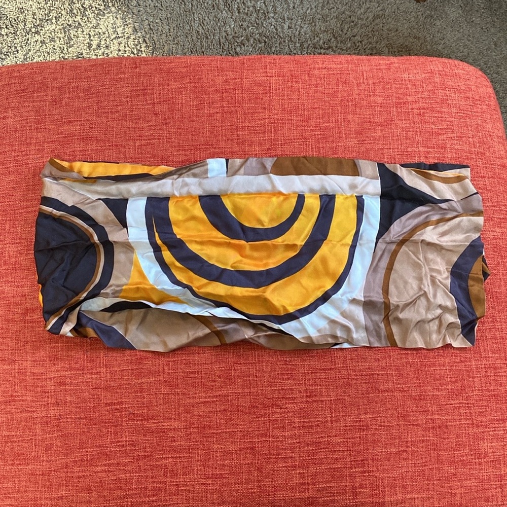 VTG 70’s Abstract Art Deco Oblong Scarf